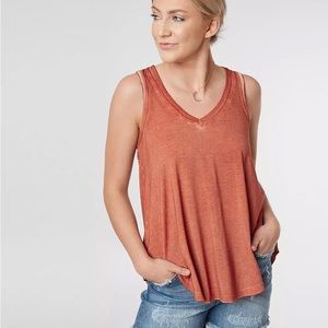 CORAL MEDIUM FLOWY TANK TOP